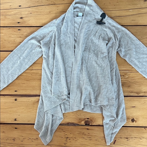 VENUS Cream Textured Open Cardigan - Picture 1 of 7